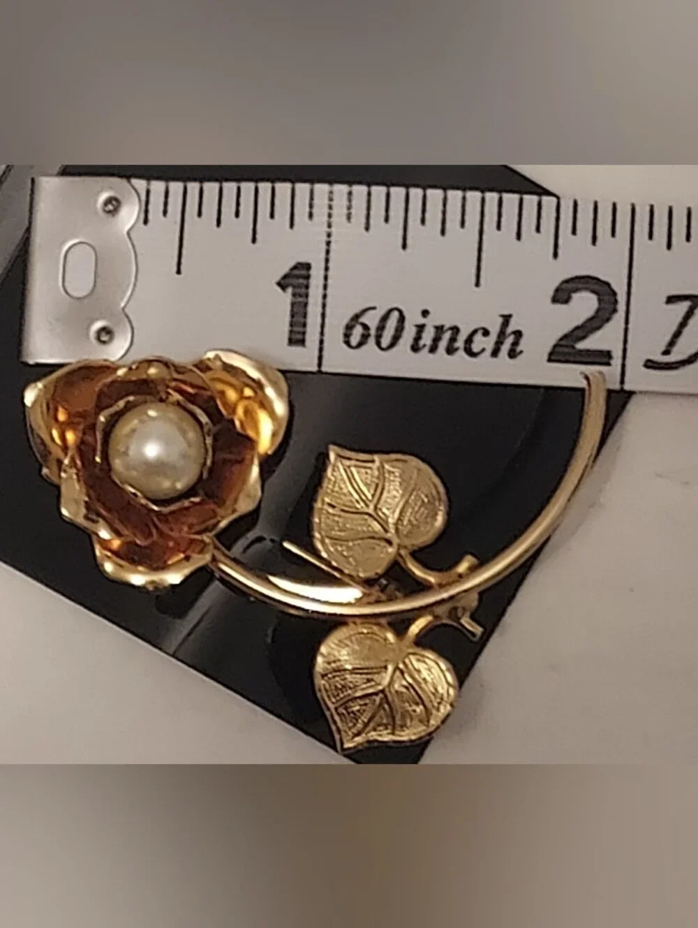 Gold Floral Pearl Brooch - Women's Fashion Accent